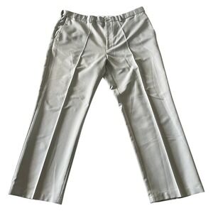 Haggar Cool 18 Classic Fit Dress Pants Mens 42x30 Beige Business Professional